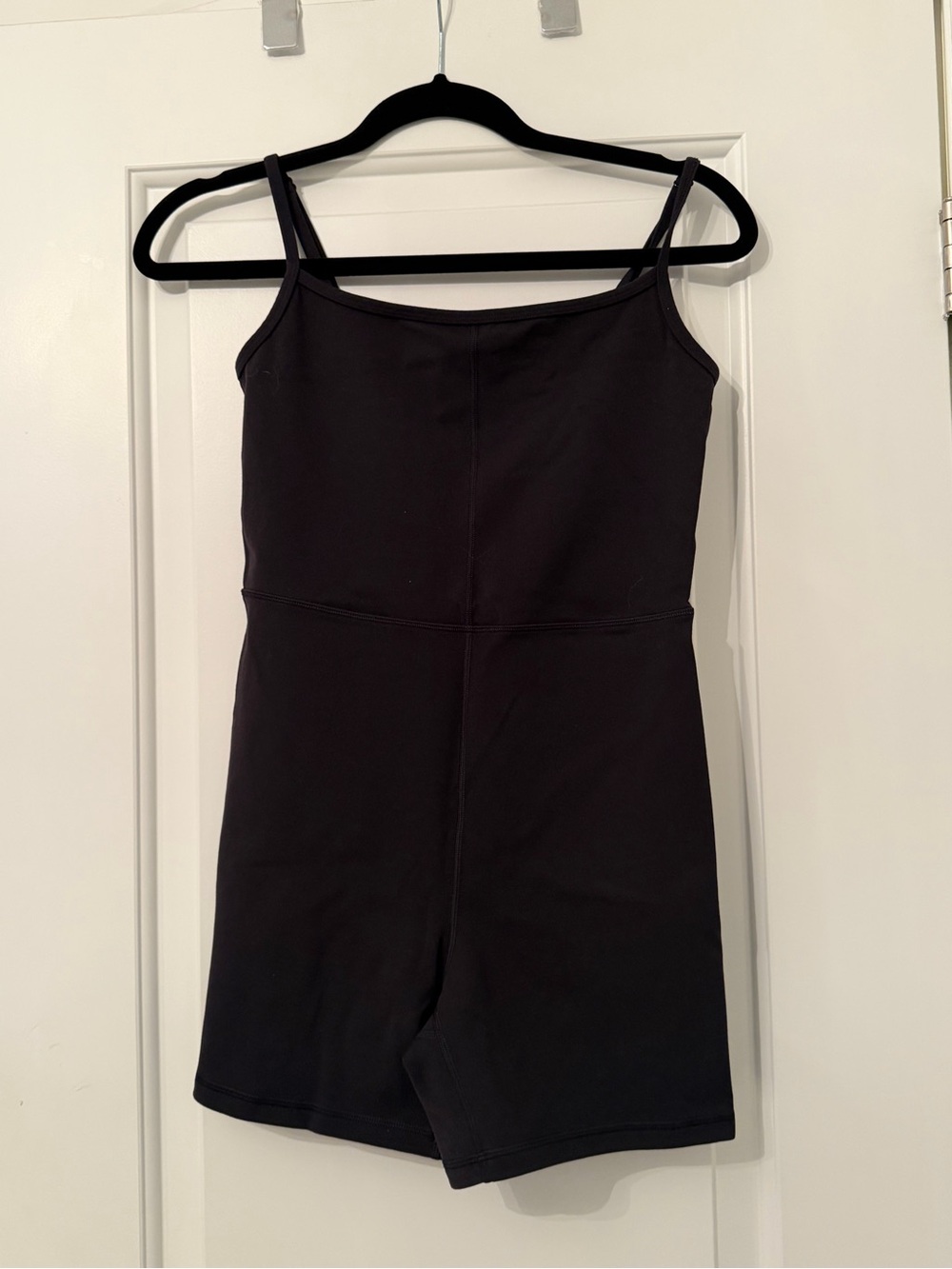 Wilfred Black Seamless Stretch Romper with Thin Straps